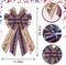 Patriotic Bows for Wreath, American Flag Wreath Bows, Natural Burlap Bows, Memorial Day, 4th of July Decorations